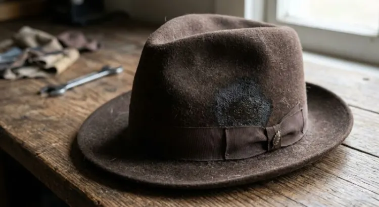 Comment enlever une tache de graisse sur un chapeau en feutre ?